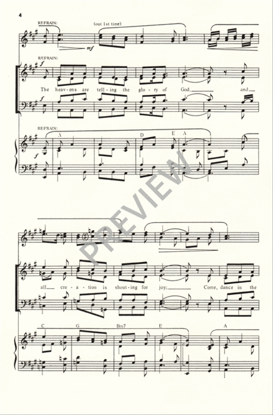 Canticle of the Sun 4-Part scores gallery preview page 4