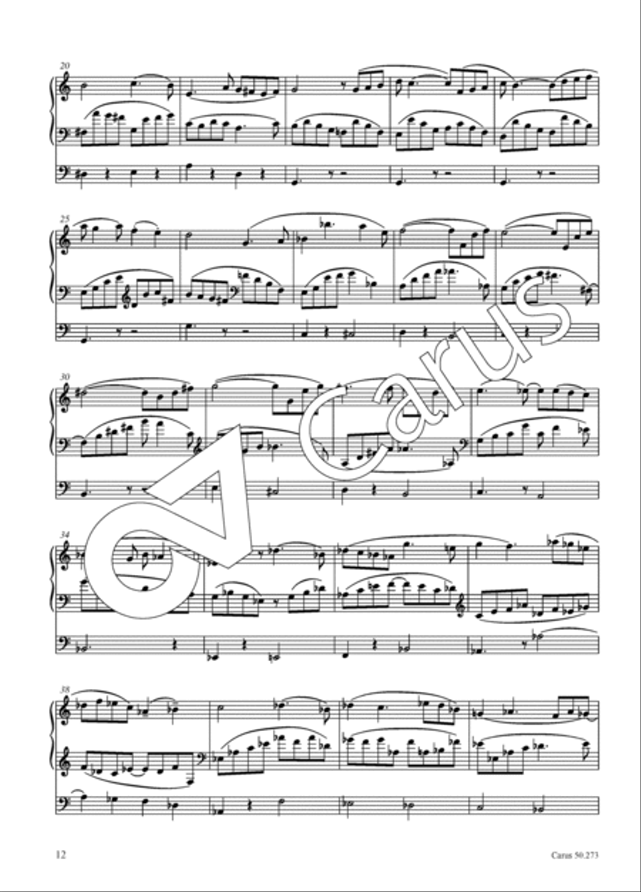 Twelve short organ works without opus numbers Organ scores gallery preview page 13