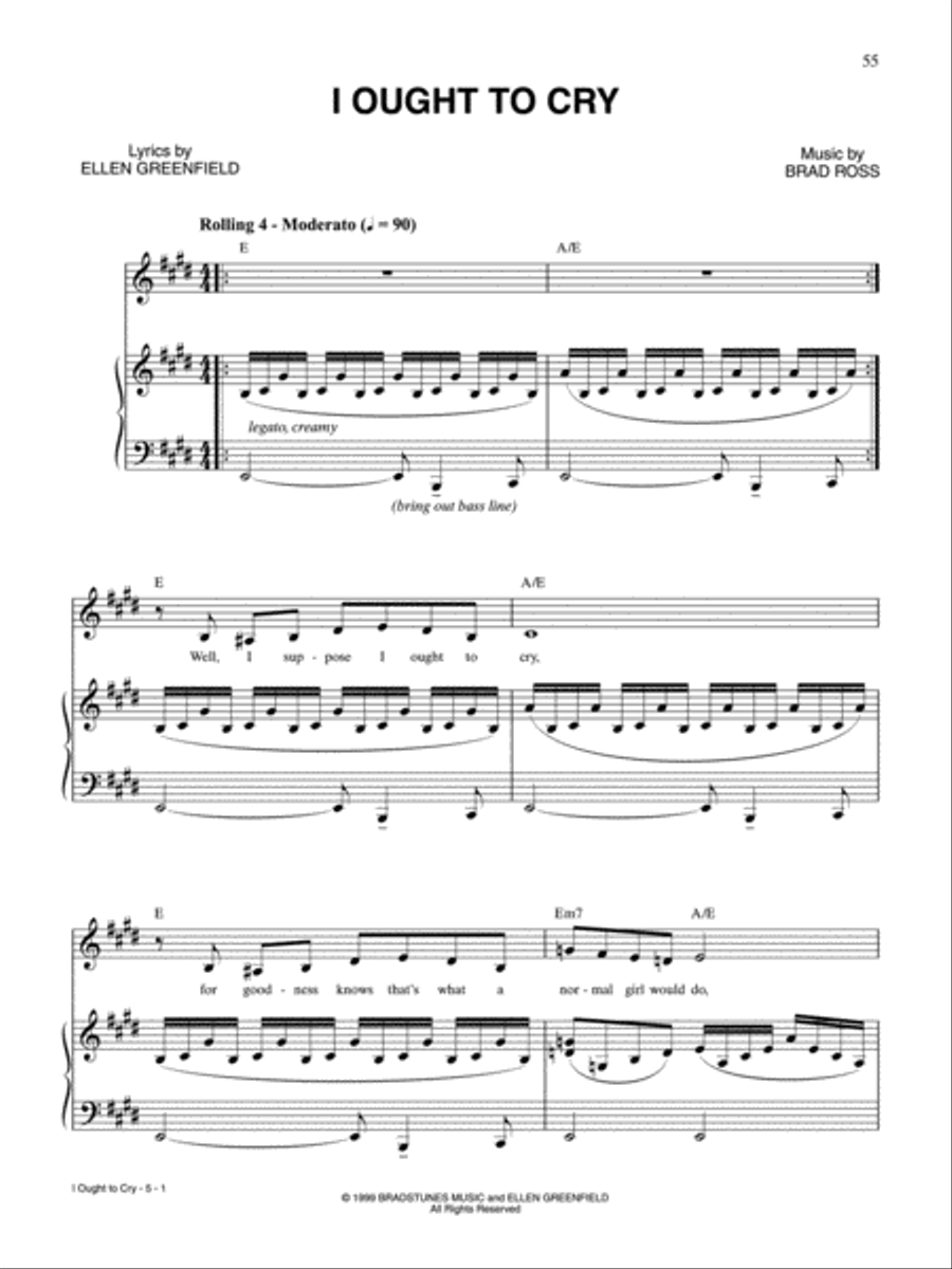 I Ought to Cry I Ought to Cry Piano, Vocal, Guitar scores gallery preview page 1