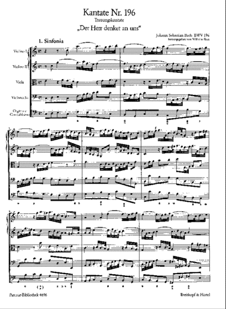 Cantata BWV 196 “Der Herr denket an uns” STB scores gallery preview page 2