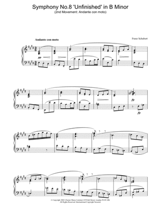 Book cover for Symphony No.8 'Unfinished' in B Minor - 2nd Movement: Andante con moto