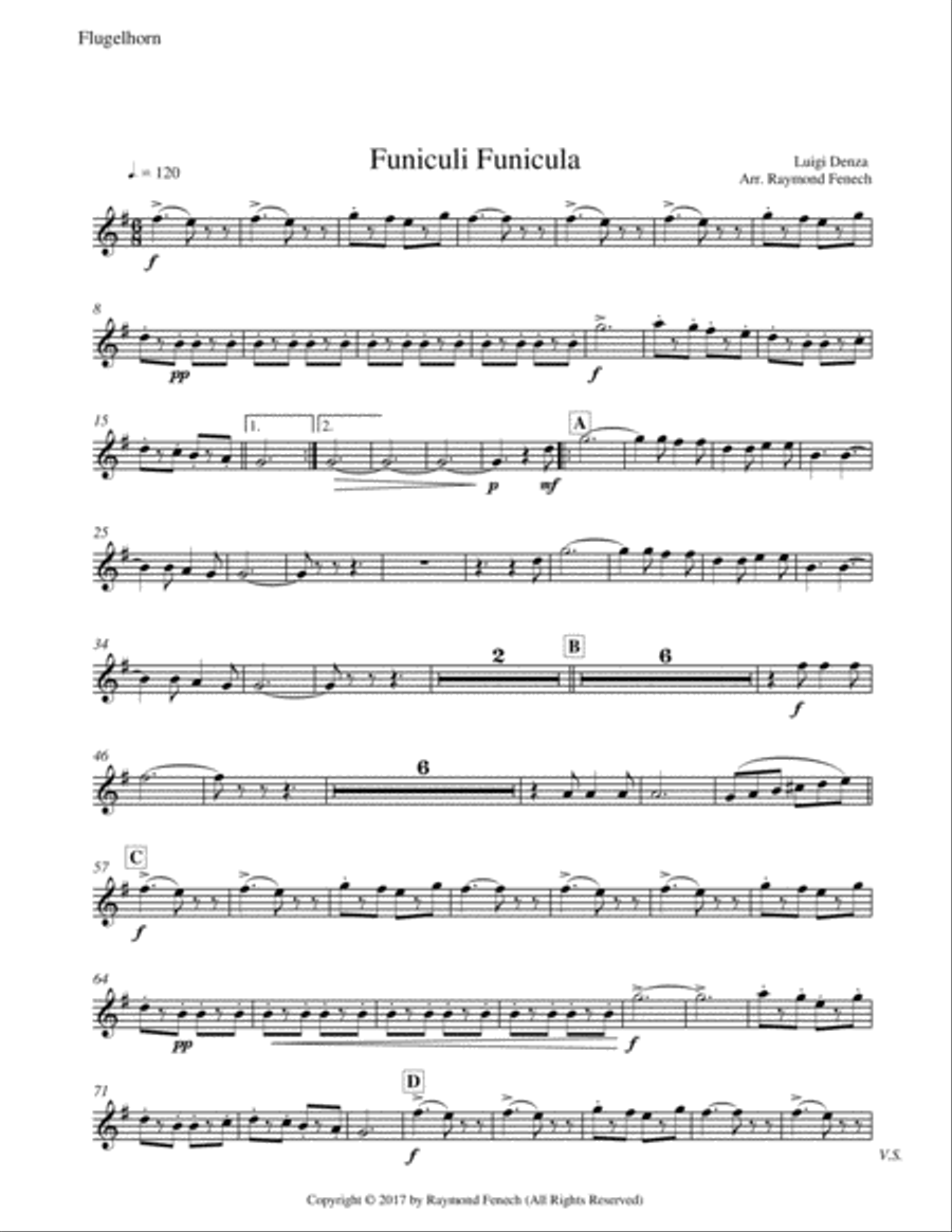 Funiculi Funicula ( For Brass Band) Brass Band scores gallery preview page 3
