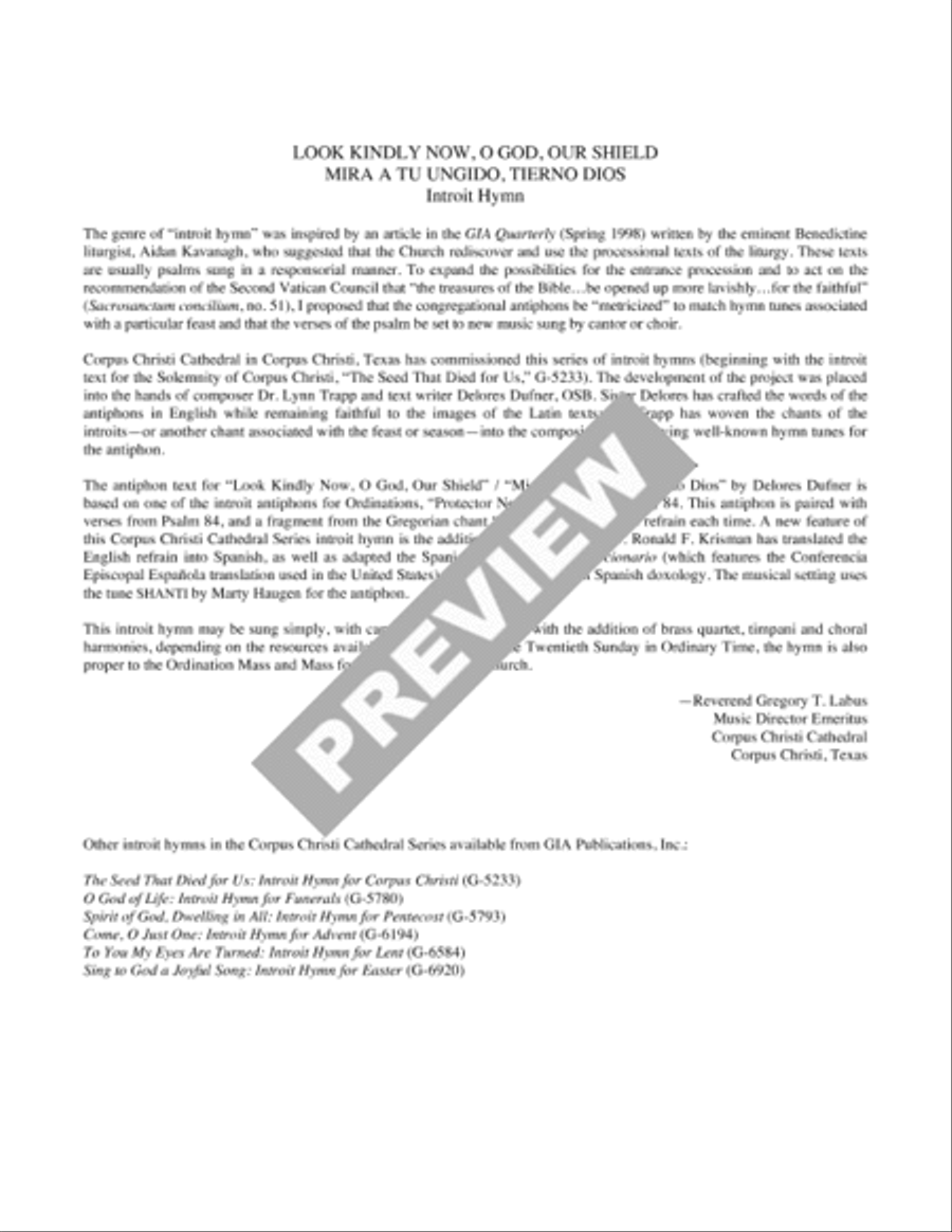 Look Kindly Now, O God, Our Shield / Mira a Tu Ungido, Tierno Dios - Full Score and Parts 4-Part scores gallery preview page 2
