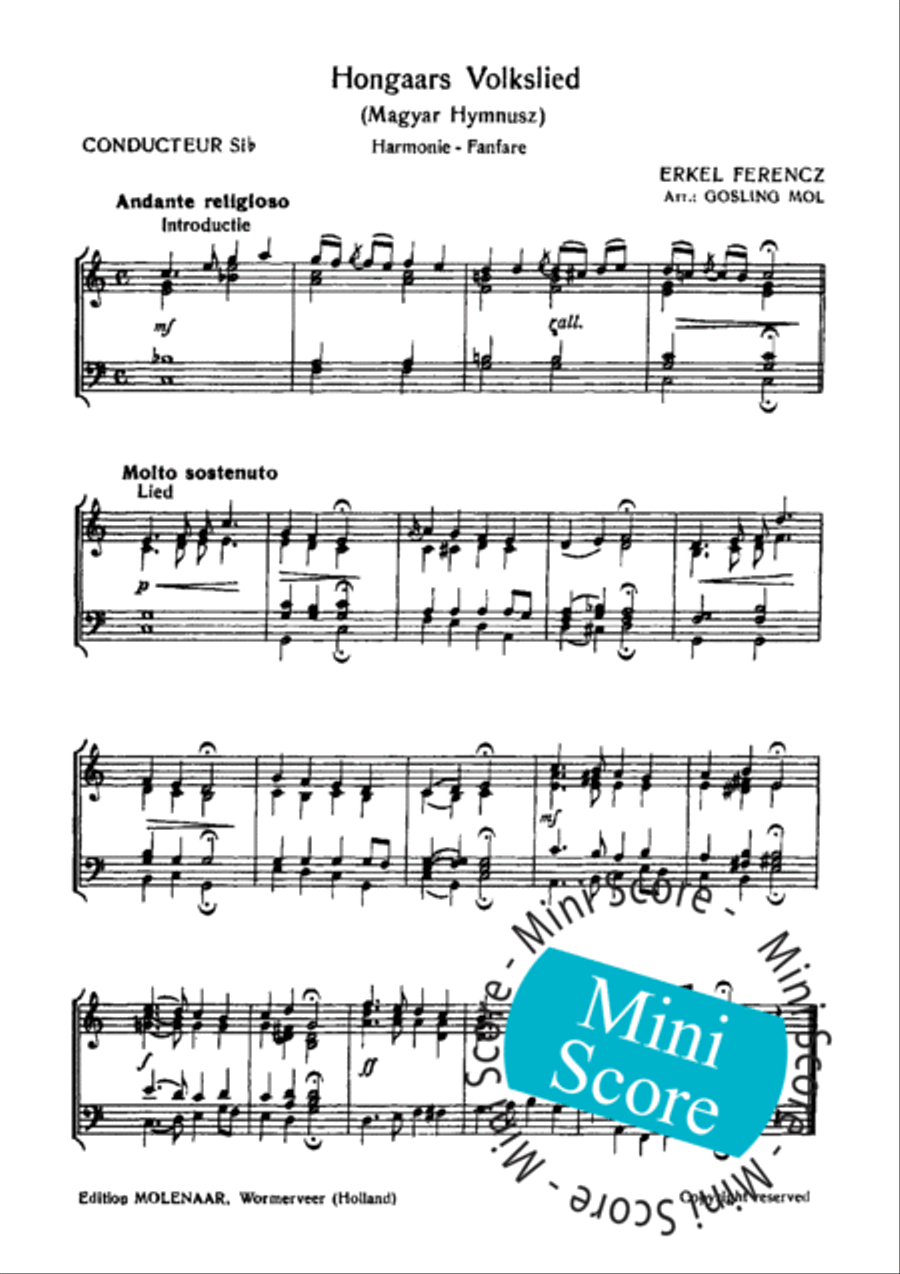 National Anthem of Hungary Concert Band scores gallery preview page 5
