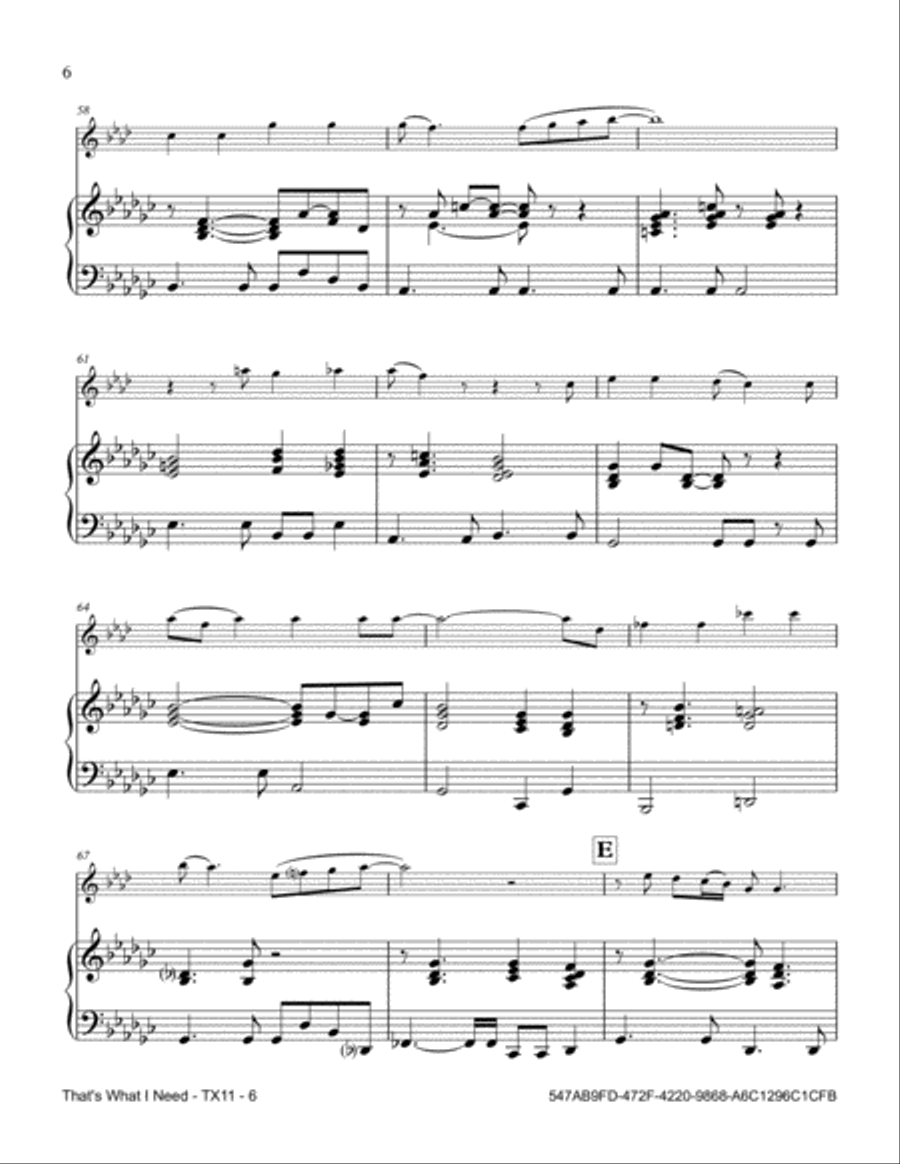 That's What I Need Tenor Saxophone scores gallery preview page 6