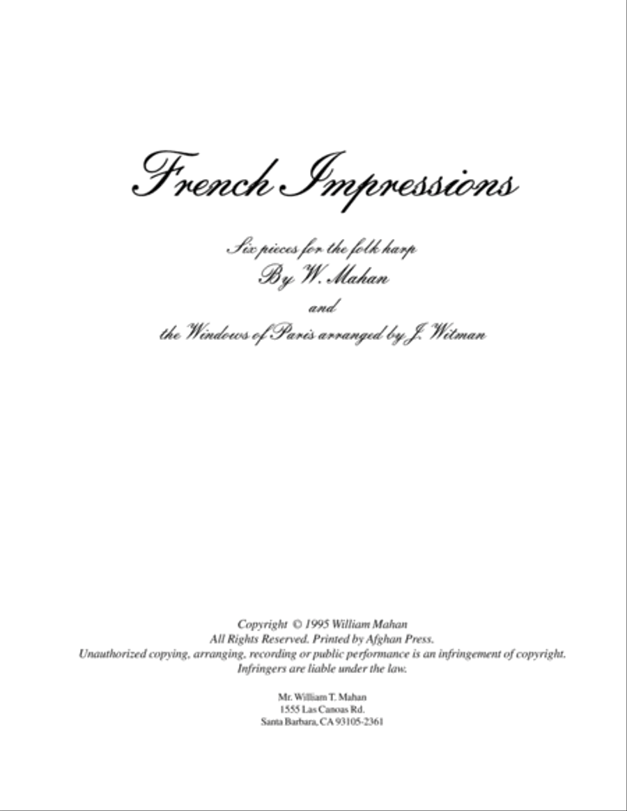 French Impressions French Impressions Harp scores gallery preview page 2