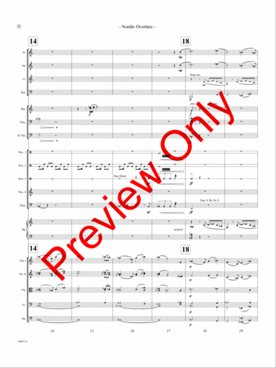 Nordic Overture Full Orchestra scores gallery preview page 7