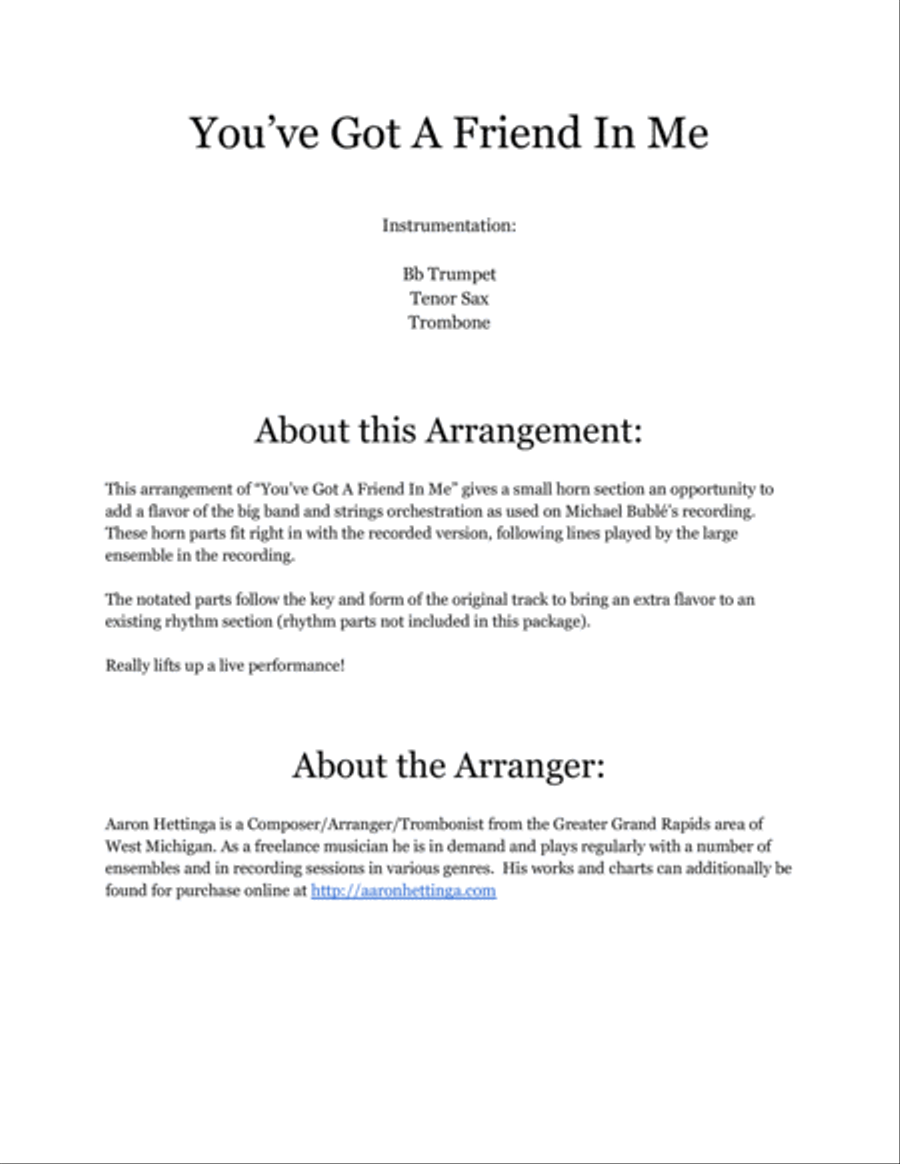 You've Got A Friend In Me Small Ensemble scores gallery preview page 2