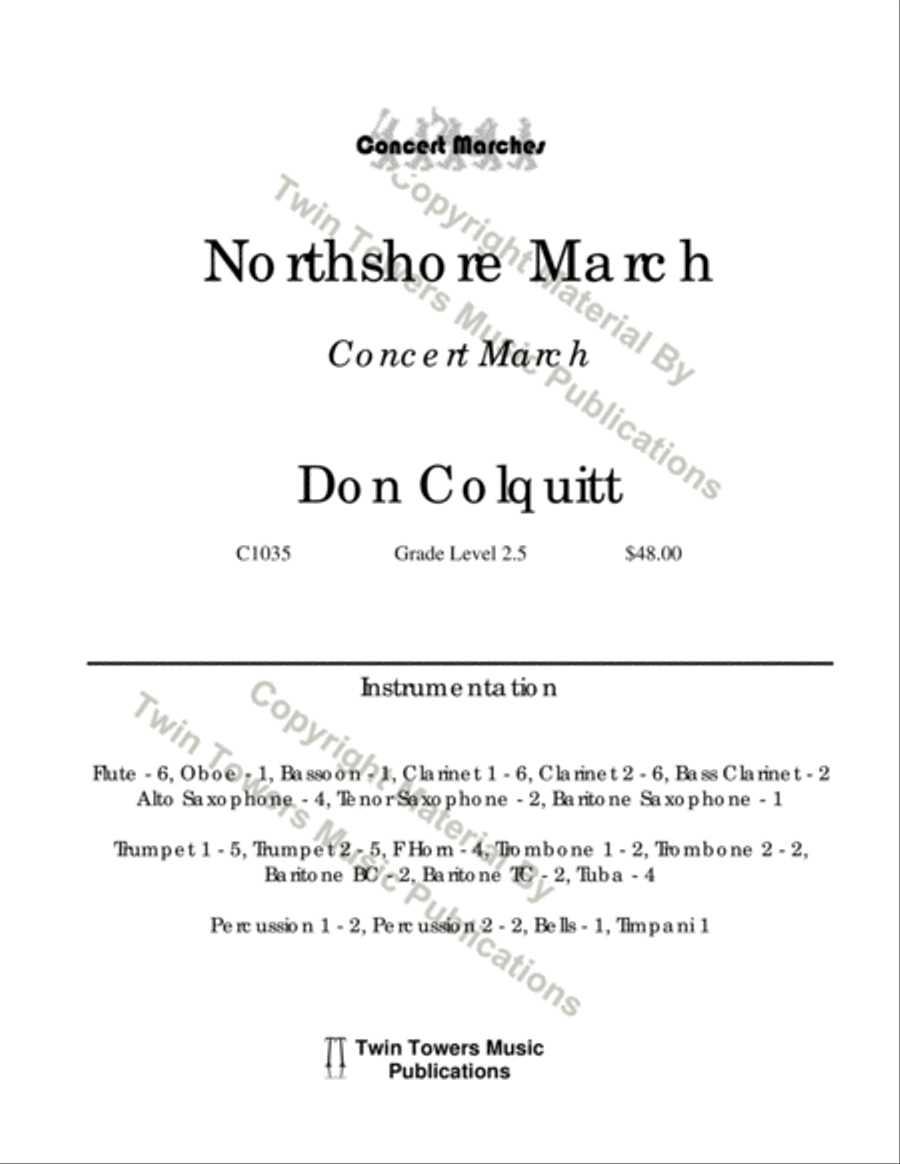 Northshore March Concert Band scores gallery preview page 2