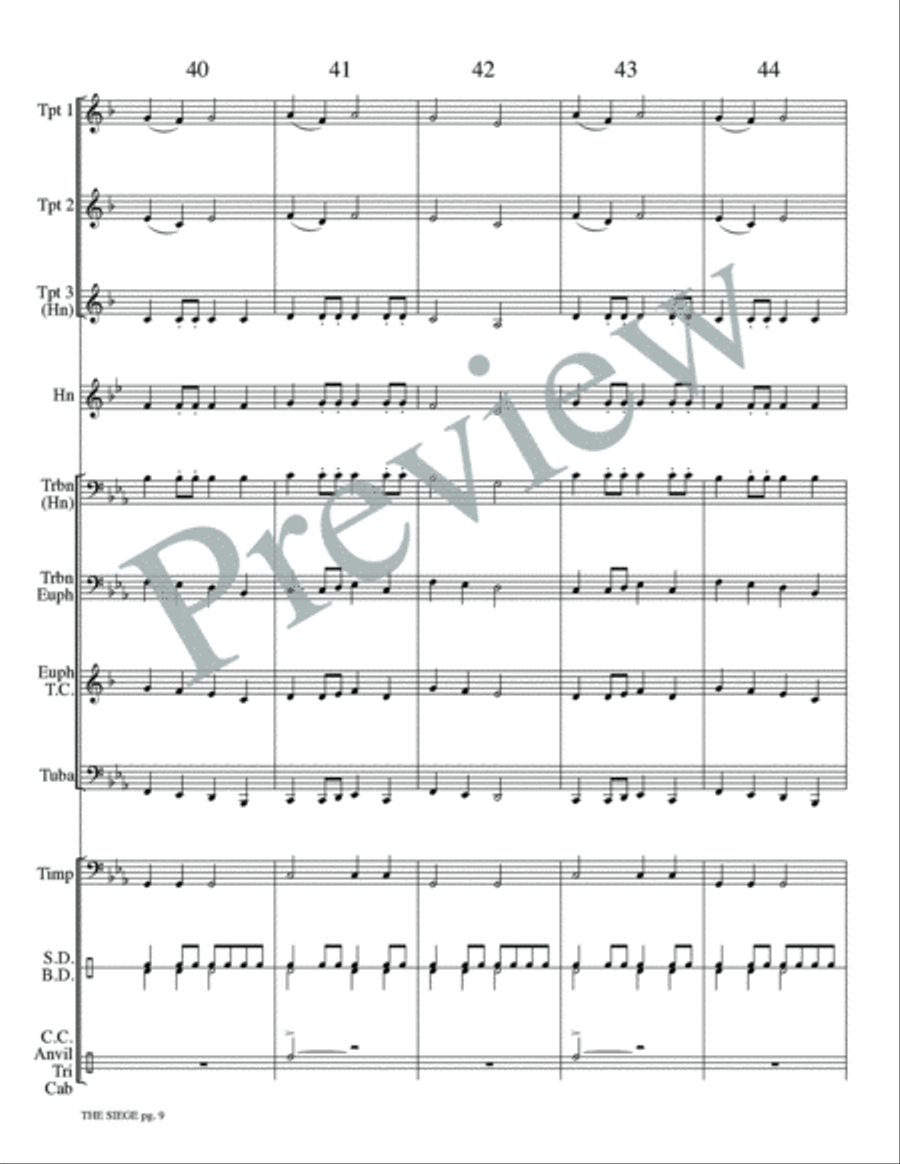 The Siege The Siege Small Ensemble scores gallery preview page 11