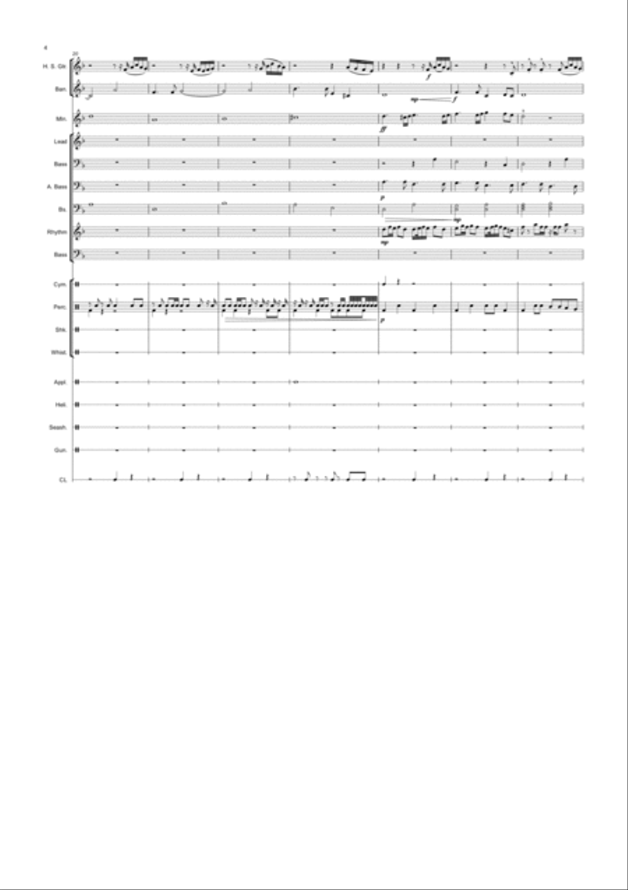 Gang city - Petro Melnyk Percussion Ensemble scores gallery preview page 4