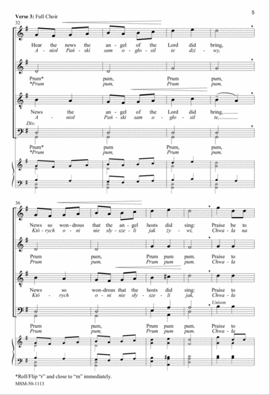Three Carols from Poland Three Carols from Poland 4-Part scores gallery preview page 5
