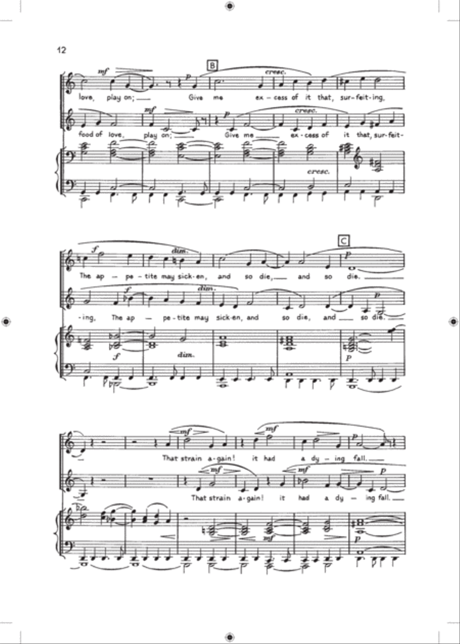 A Shakespeare Sequence SSAA scores gallery preview page 4