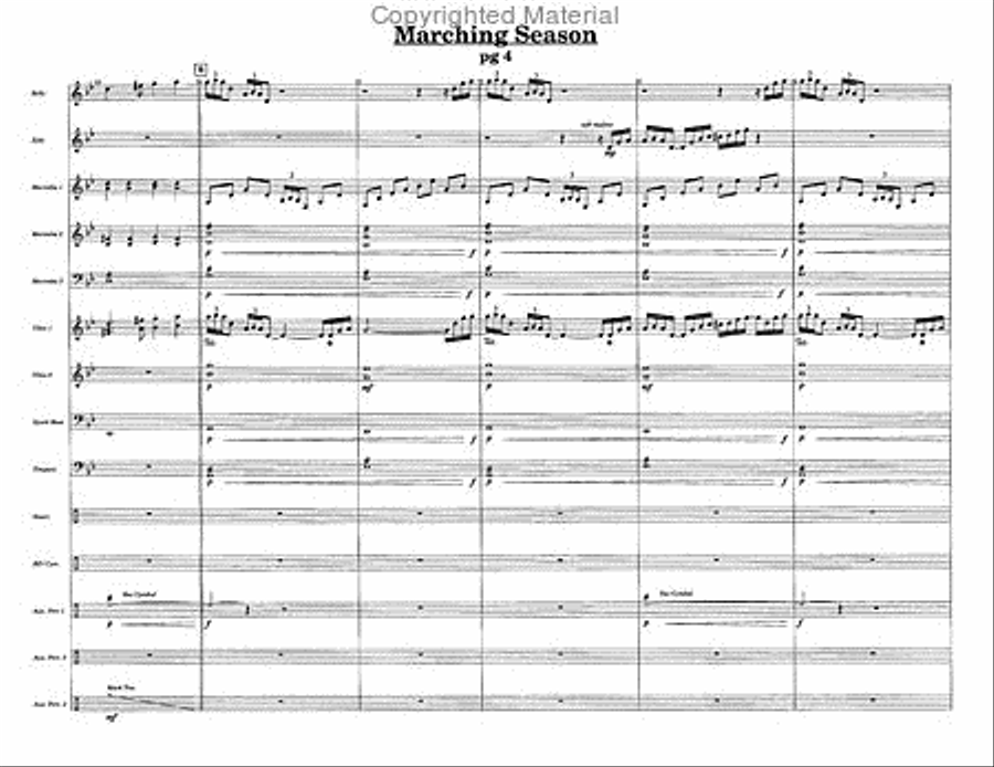 Marching Season Percussion Ensemble scores gallery preview page 4