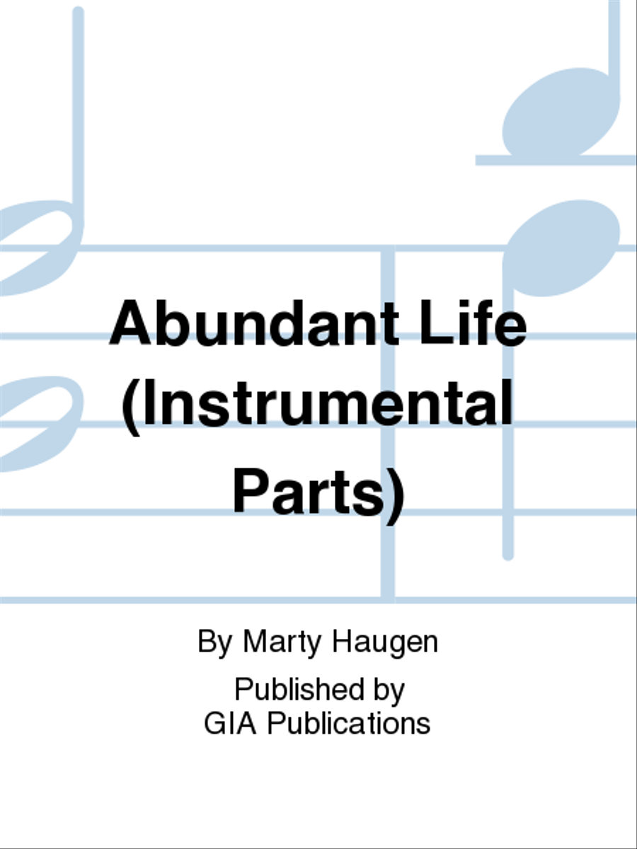 Abundant Life - Instrument edition Cello scores gallery preview page 1