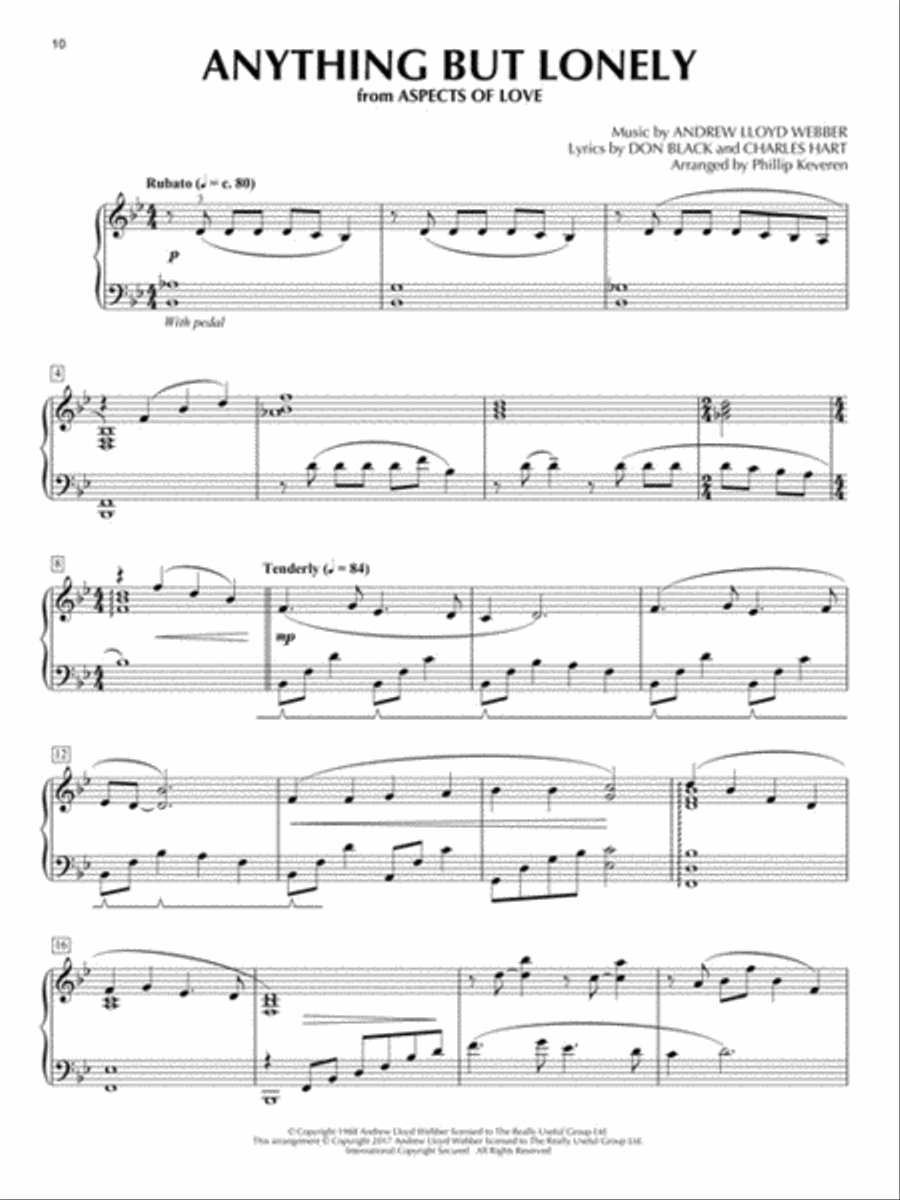 Andrew Lloyd Webber Piano Songbook Piano Solo scores gallery preview page 5