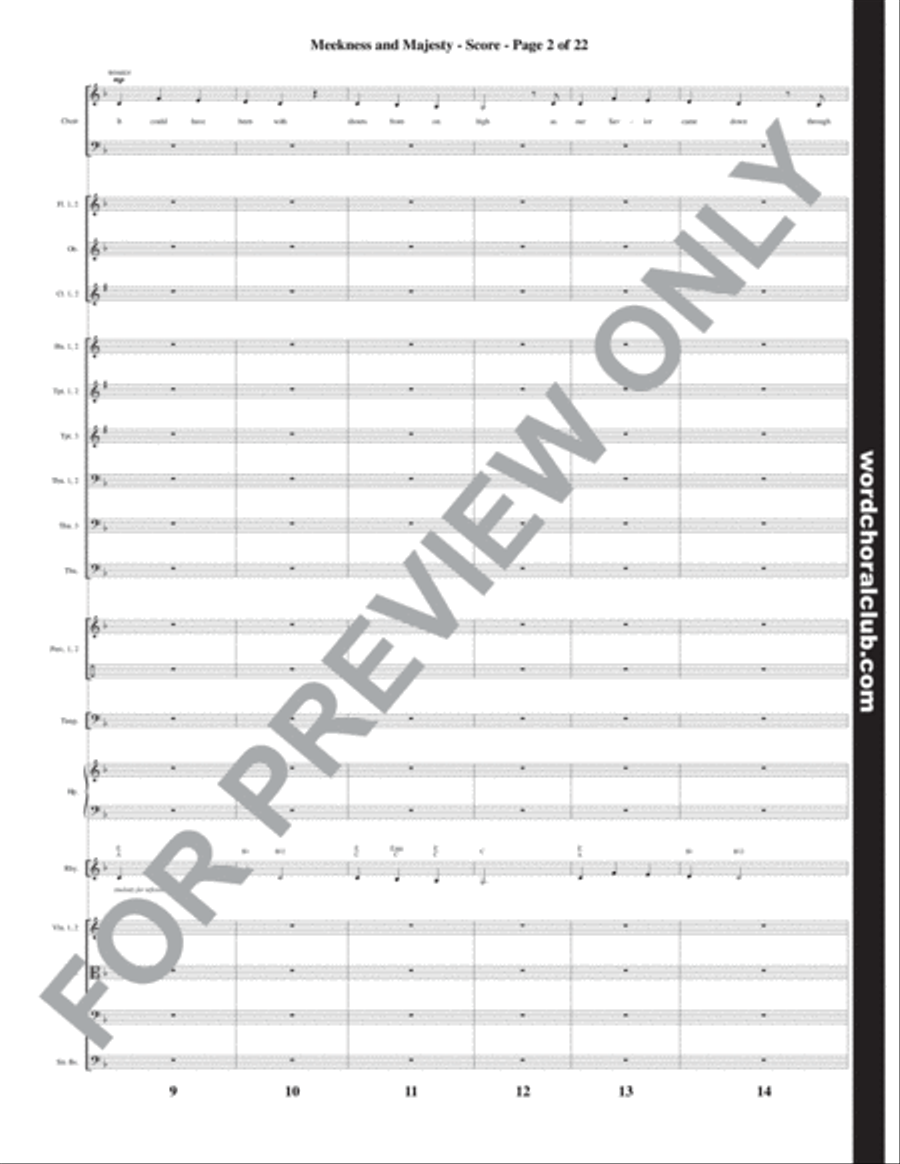 Meekness and Majesty - Orchestration Choir scores gallery preview page 3