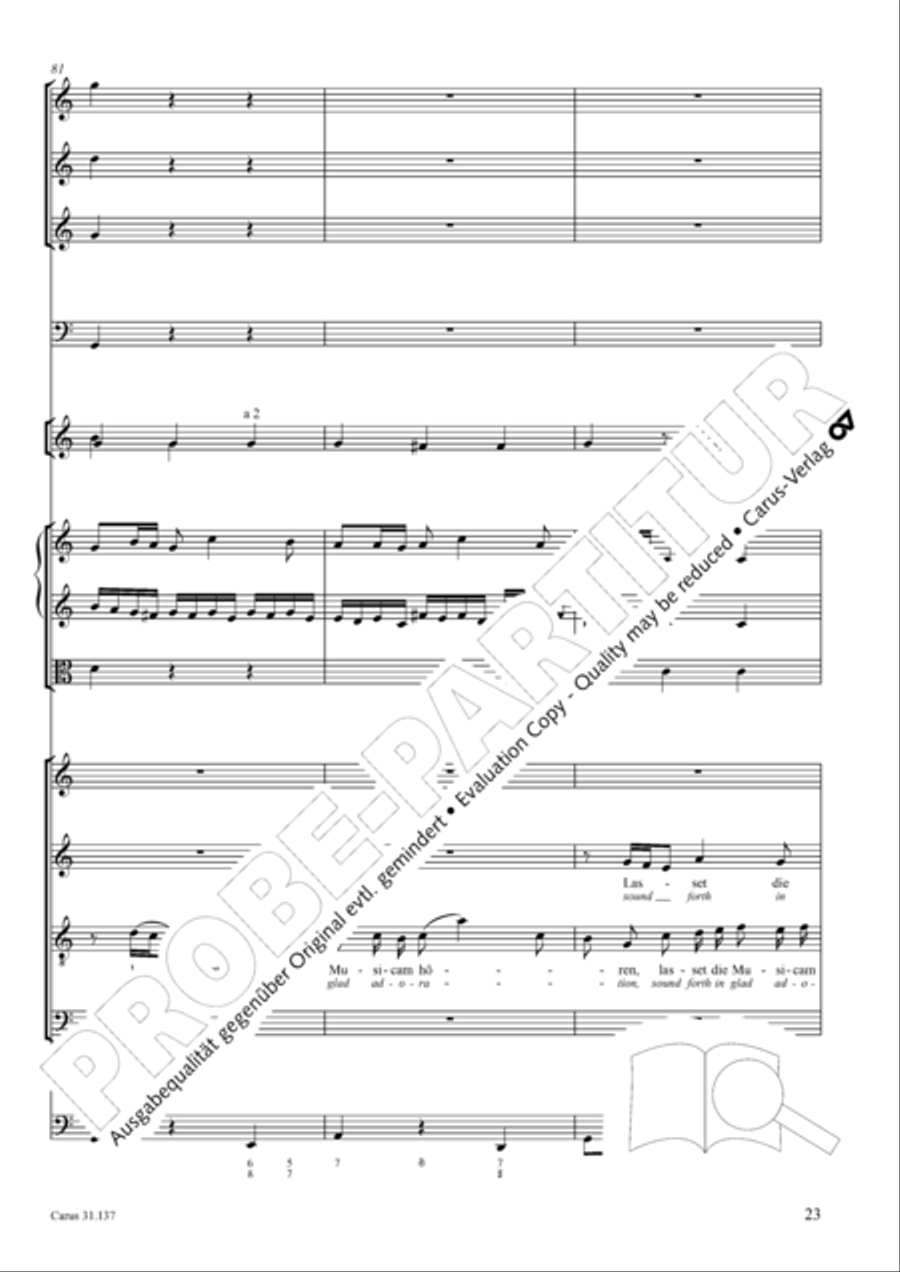 Praise ye, Almighty God, King and our ruler exalted (Lobe den Herren, den machtigen Konig der Ehren) ATB scores gallery preview page 24