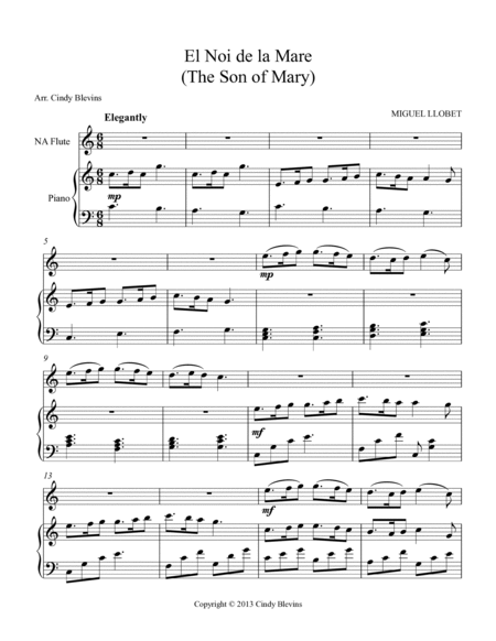 The Son of Mary, for Piano and Native American Flute image number null