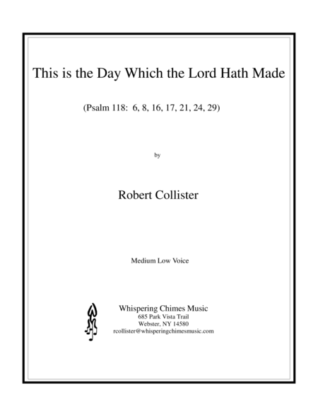 "This is the Day Which the Lord Hath Made" (medium low voice) image number null