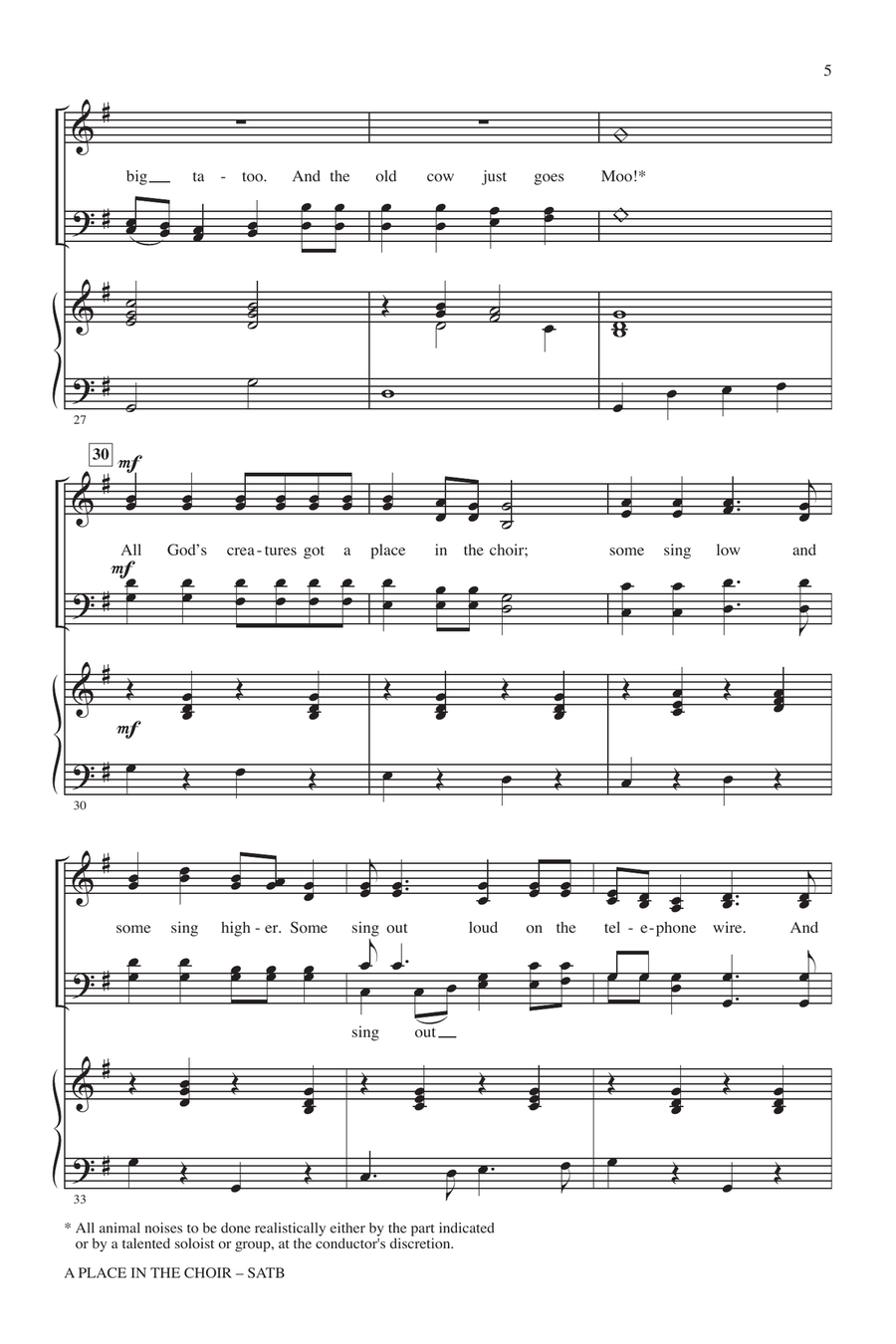 A Place In The Choir 4-Part scores gallery preview page 4