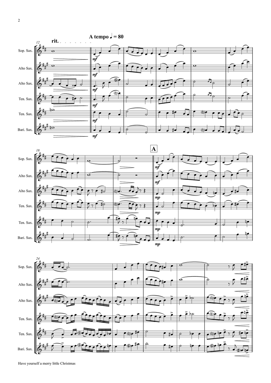 Have Yourself A Merry Little Christmas from MEET ME IN ST. LOUIS Woodwind Trio scores gallery preview page 2