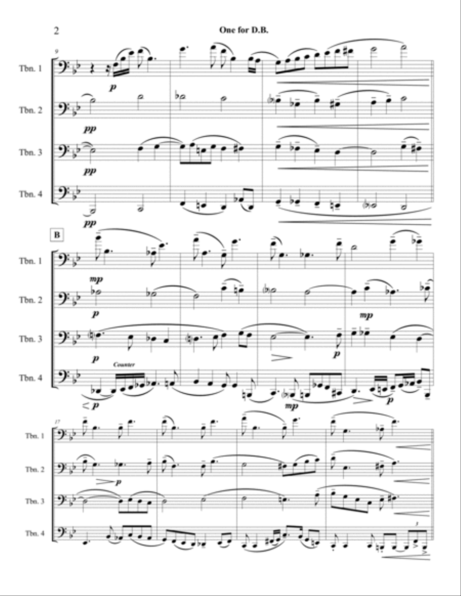One for D.B. Brass Quartet scores gallery preview page 2