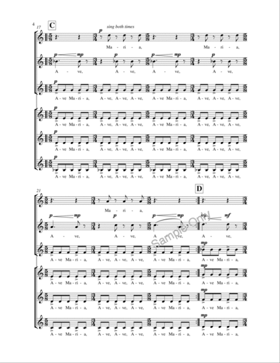 Ave Maria A Cappella scores gallery preview page 4