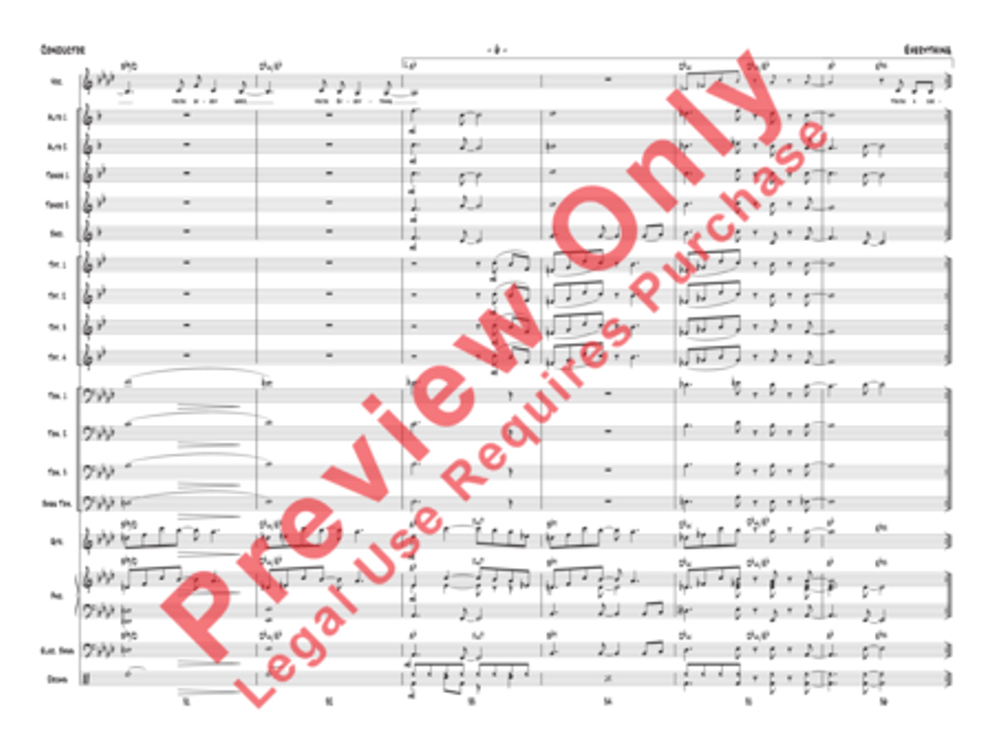 Everything (score only) Jazz Ensemble scores gallery preview page 9