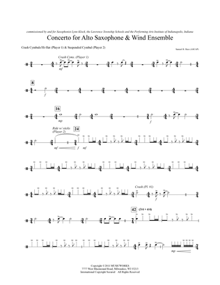 Concerto For Alto Saxophone And Wind Ensemble - Cymbals