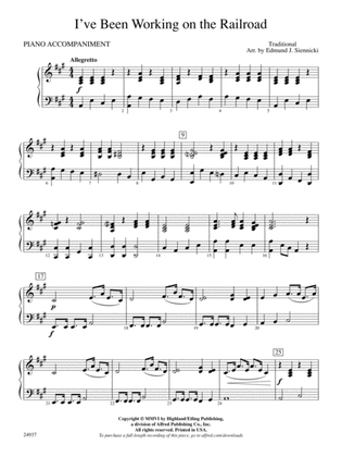 I've Been Working on the Railroad: Piano Accompaniment
