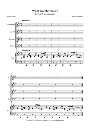 Book cover for What Sweeter Music (for SATB choir & piano)