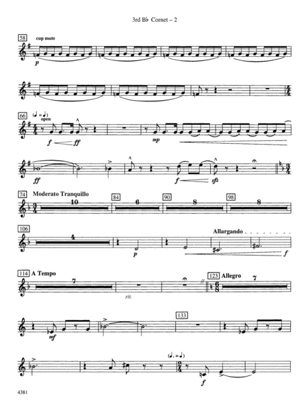 Variations on a Nautical Hymn: 3rd B-flat Cornet