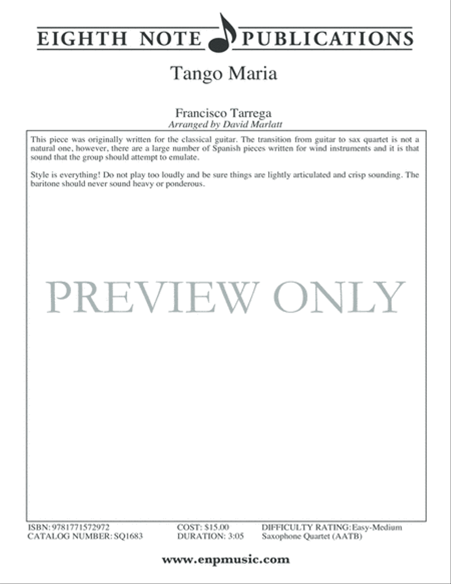 Tango Maria Small Ensemble scores gallery preview page 2
