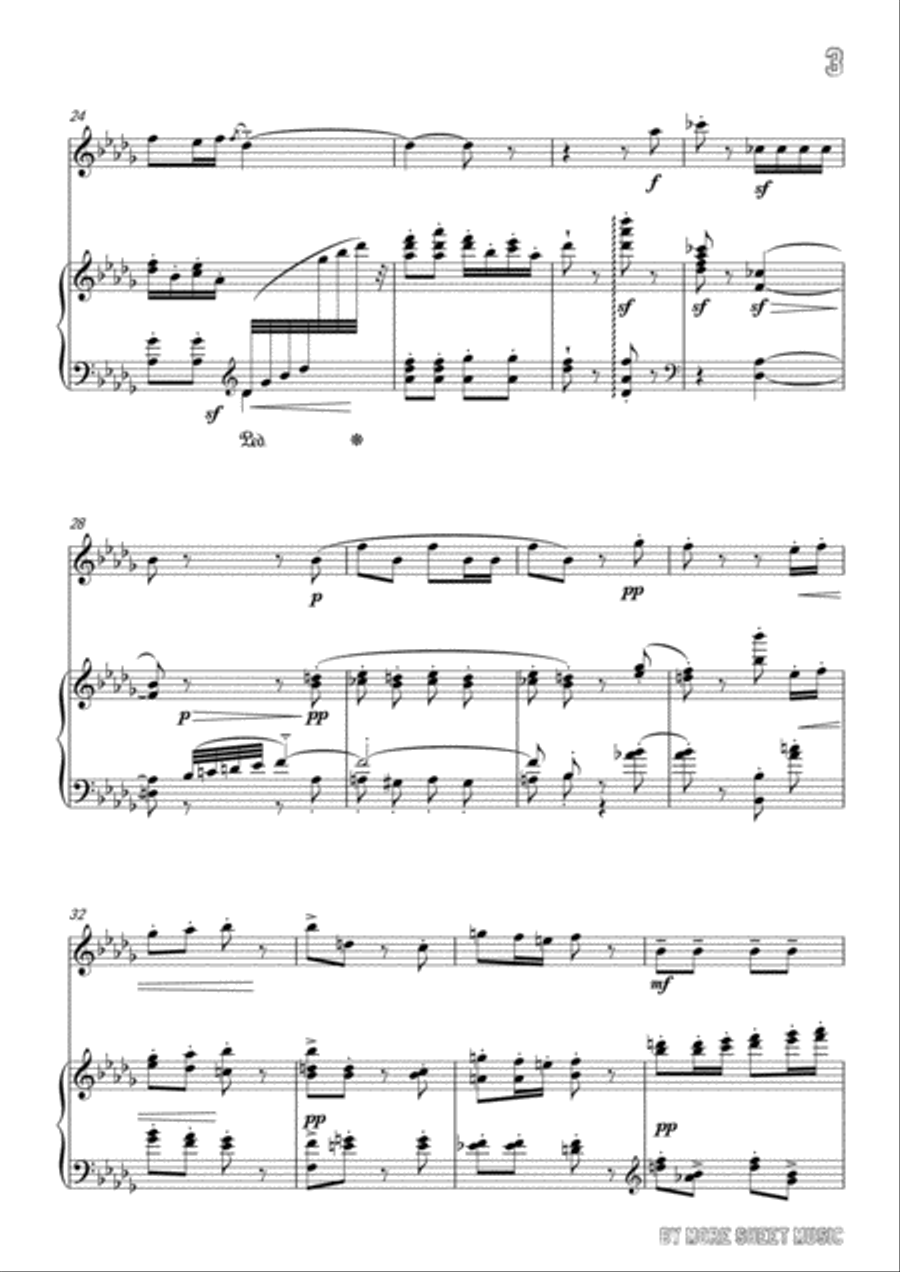 Chabrier-Villanelle des petits canards,for Violin and Piano Voice scores gallery preview page 5