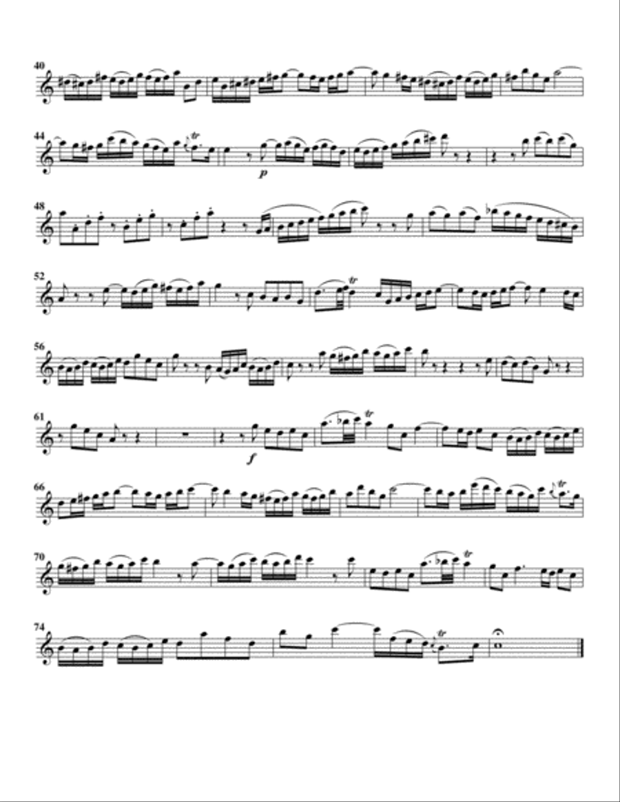 Aria: Gott schickt uns Mahanaim zu from Cantata BWV 19 (arrangement for 4 recorders) Recorder scores gallery preview page 6