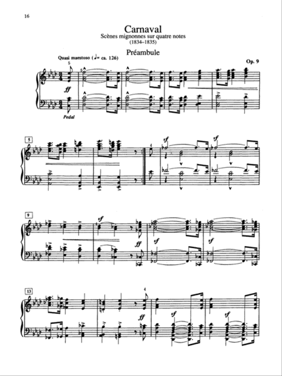 Schumann -- Carnaval, Op. 9 Piano Solo scores gallery preview page 3