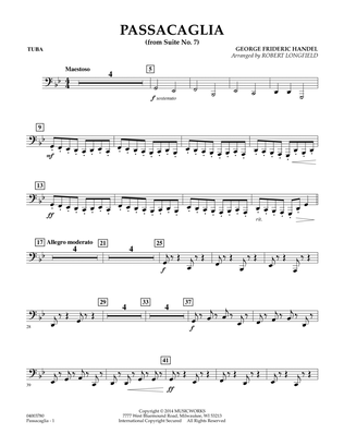 Book cover for Passacaglia (from Suite No. 7) - Tuba