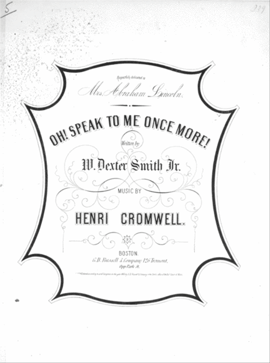 Oh! Speak To Me Once More Voice scores gallery preview page 1
