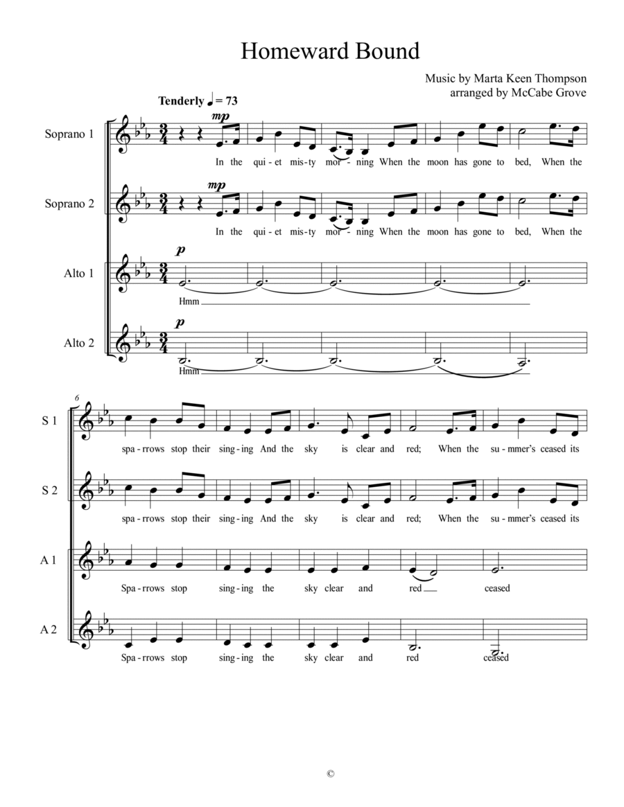 Homeward Bound Homeward Bound SSAA scores gallery preview page 1