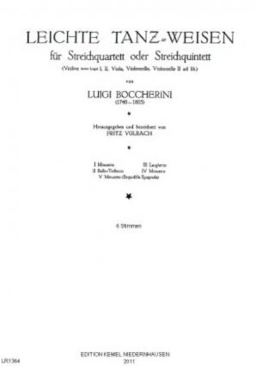 Leichte Tanz-Weisen String Quartet scores gallery preview page 1