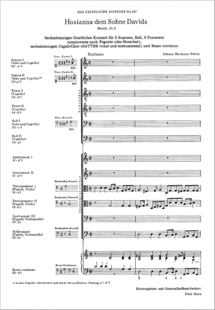 O hosanna, thou Son of David (Hosianna dem Sohne Davids) TTB scores gallery preview page 1