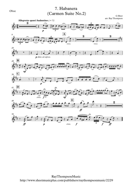 Bizet: Habanera (Carmen Suite No.2) - wind quintet image number null