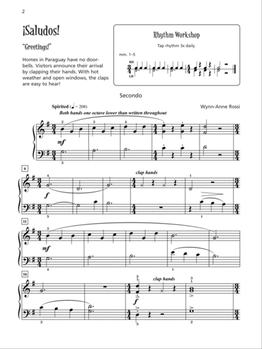 Música Latina para dos 1 & 2 (Value Pack) Easy Piano scores gallery preview page 2