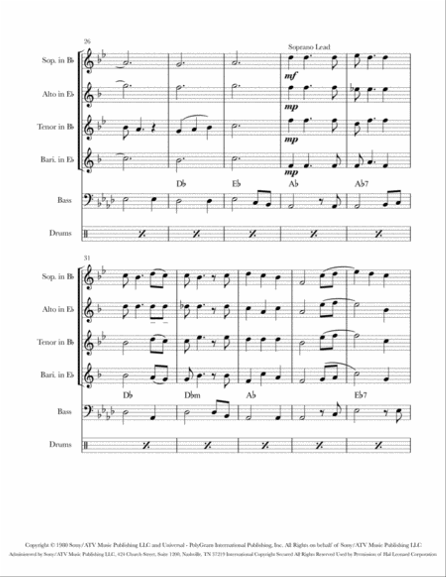 Could I Have This Dance Saxophone Quartet scores gallery preview page 5
