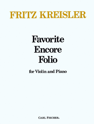 Book cover for Favorite Encore Folio
