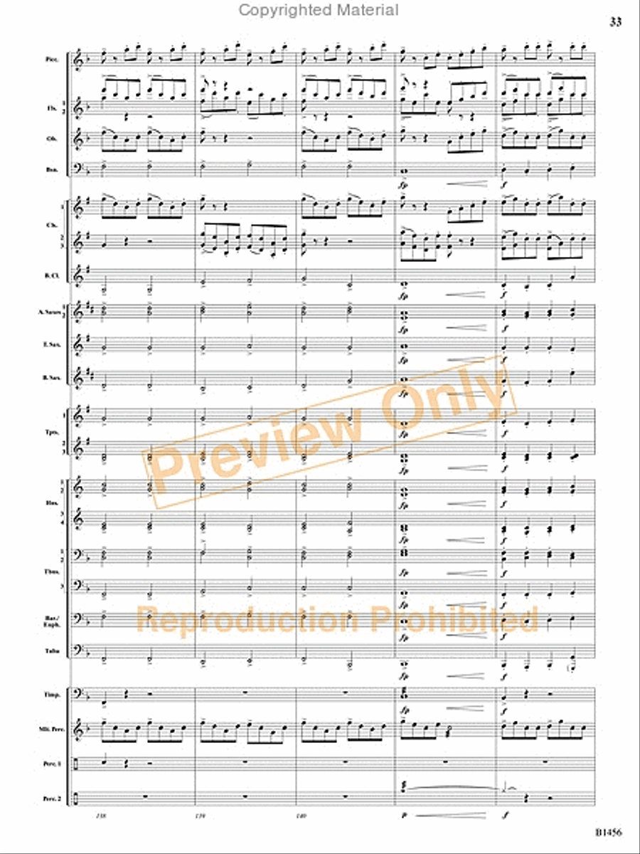 Overture to a Winter Celebration Concert Band scores gallery preview page 32