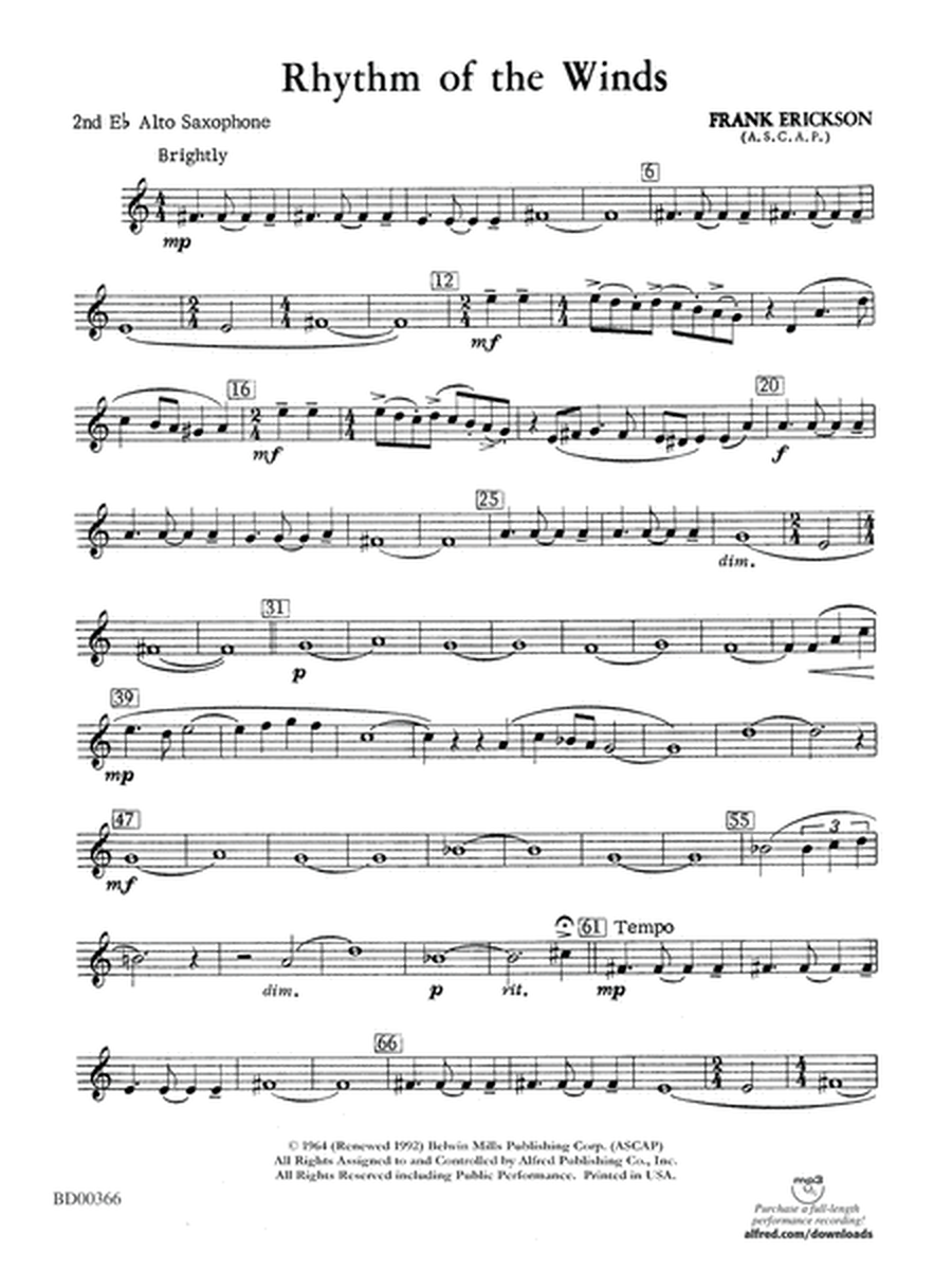 Rhythm of the Winds: 2nd E-flat Alto Saxophone