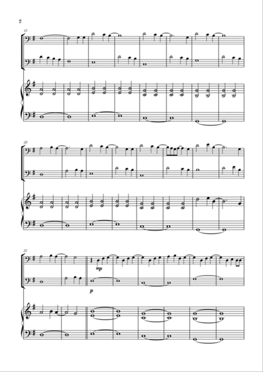 Love Is Gone Trombone Duet scores gallery preview page 2