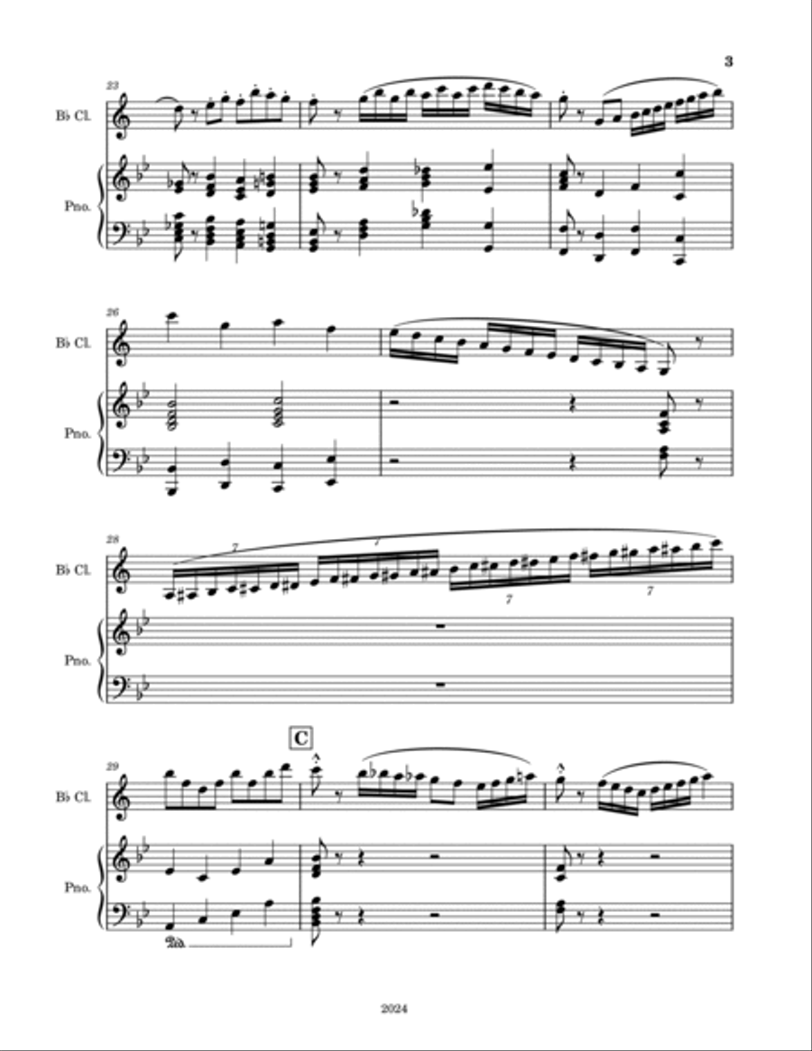 Riding A Woodwind B-Flat Clarinet scores gallery preview page 3